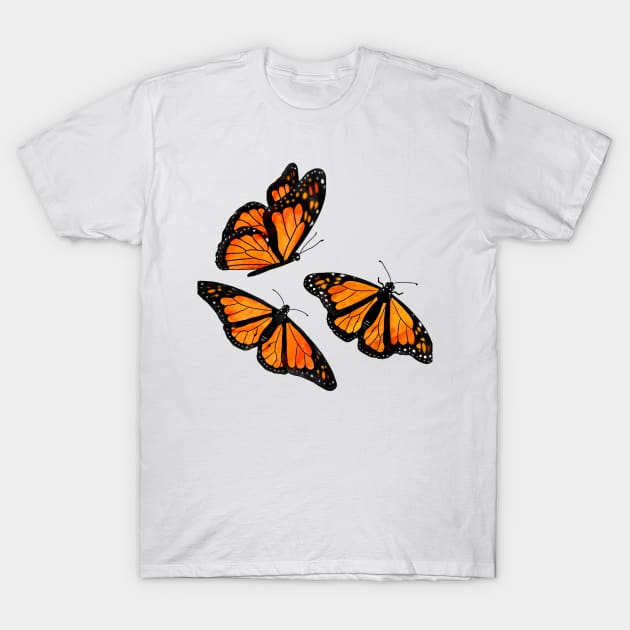 Monarch Butterflies T-Shirt by Abby Venture